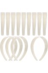 Blanc Bandeaux en Plastique Artisanat 1 Pouce Plaine sans Dents DIY Bandeaux de Cheveux Plain Bandeaux 20 Pièces 