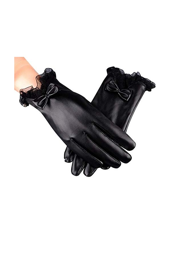 LUOXUEFEI Gants Femmes Gants Plus Velours Extérieur Chaud Coupe-Vent Mittnes Doigts Complets Gants Imperméables