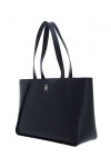 Tommy Hilfiger Cabas Femme Sac TH Casual Tote Poches Intérieures, Bleu Space Blue , Taille Unique