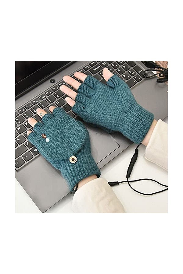 Frdun Chauffe-mains chauffant USB en tricot robuste doux pour la peau pour les devoirs des étudiants