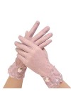 NANGYANG Femmes Moufles Douces Femmes Sexy Black Dot Short Lace Lace Respirant Riding Sunscreen Gants De Mariage C, One Size