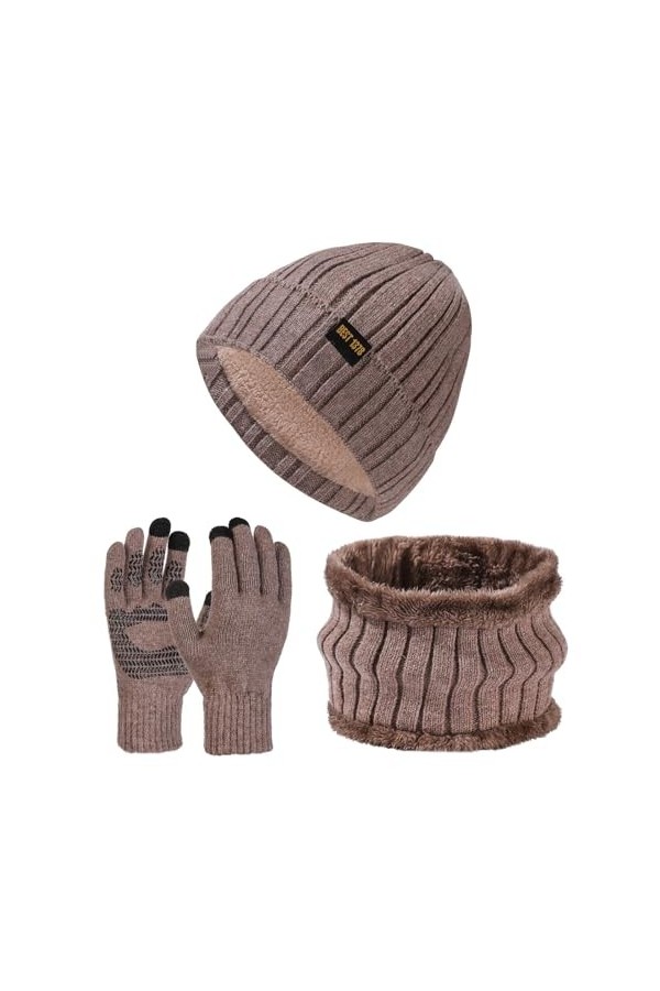 Gants dhiver doublés en polaire Gants de sport chauds et coupe-vent Gants dhiver chauds avec doublure thermique pour homme 