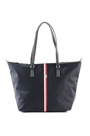 Tommy Hilfiger Femme Sac cabas Poppy Corp, Navy Corporate, M EU