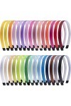 Duufin 30 Pièces Bandeau Cheveux Headband avec Dents pour Fille et Femme, 30 Couleurs