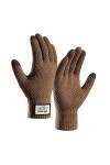 Gants dhiver pour femme - Gants chauds en tricot - Poignets élastiques - Gants dhiver pour homme - Mitaines C, taille uniq