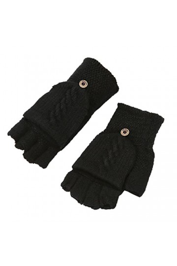 Gants thermiques pour homme et femme - Gants chauds en polaire corail - Poignets élastiques - Gants dhiver chauds doublés - 