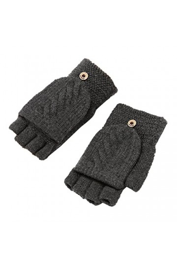 Gants thermiques pour homme et femme - Gants chauds en polaire corail - Poignets élastiques - Gants dhiver chauds doublés - 