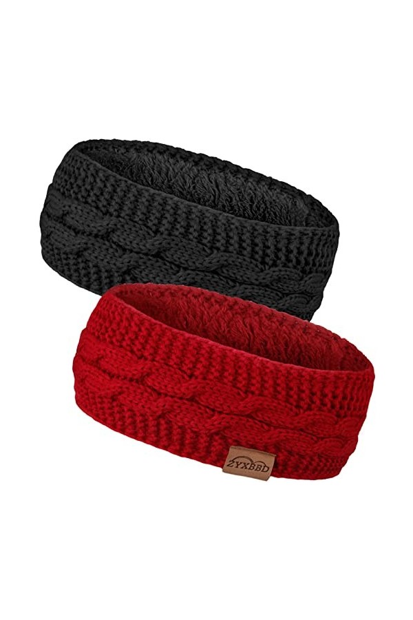 ZYXBBD Bandeau Cheveux Hiver pour Femme et Fille - Épaississant Élastique Tricoté Serre-tête Cache Oreille pour Shopping, Le 