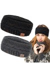 ZYXBBD Bandeau Cheveux Hiver pour Femme et Fille - Épaississant Élastique Tricoté Serre-tête Cache Oreille pour Shopping, Le 
