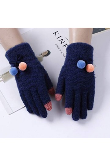 LUOXUEFEI Gants Gants À Écran Tactile en Tricot Flexible pour Femmes, Hiver pour Femmes, Gants Chauds À Doigts Complets