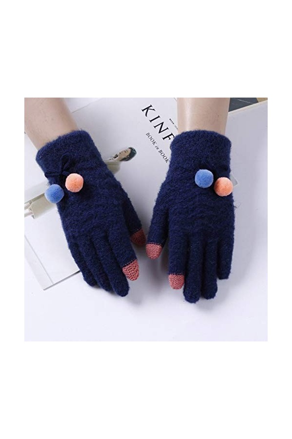 LUOXUEFEI Gants Gants À Écran Tactile en Tricot Flexible pour Femmes, Hiver pour Femmes, Gants Chauds À Doigts Complets