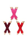 3 Paires de gants tricotés Gingerlose Gants longs Réchauffeurs de bras Femme Trou de pouce Gants extensibles Coude Manchettes