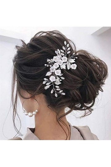 Unicra accessoires de cheveux de mariage femme broche cheveux strass mariage accessoire cheveux court mariage pour demoiselle