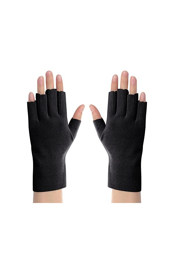 Mitaines dhiver chaudes pour femme - Pour temps froid - Coupe-vent - Douces et légères - Pour femmes et filles, Noir , taill