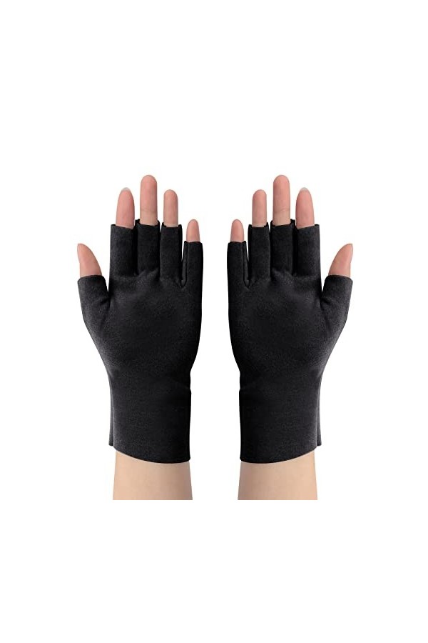 Mitaines dhiver chaudes pour femme - Pour temps froid - Coupe-vent - Douces et légères - Pour femmes et filles, Noir , taill