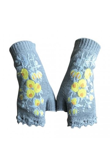 Chauffe-bras pour femme avec trou pour le pouce - En tricot - Sans doigts - Thermique, Bu2, taille unique