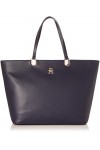 Tommy Hilfiger Cabas Femme Sac TH Timeless Med Tote Fermeture Éclair, Bleu Space Blue , Taille Unique