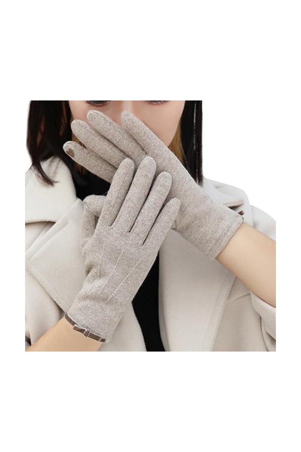 SIQITECH Gants à Ecran Tactile dhiver Chauds 2 Pcs Gants en Laine Thermique Respirant Gants Plein-Doigts Coupe-Froid/Vent Ep