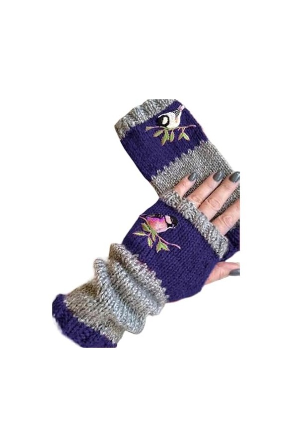 Gants sans doigts pour femmes Noir Vêtements Accessoires Gants dhiver Taille unique Manches pour femmes Noir Longues Moufles