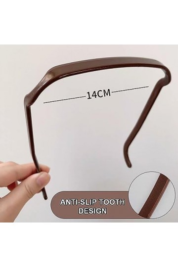 Cerceau de Cheveux Invisible,Bandeaux pour Cheveux Bouclés,Cheveux épais et Bouclés,Bandeau Carré pour Lunettes De Soleil,Out