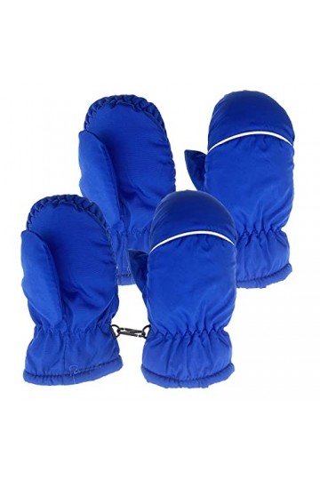 Gants imperméables dhiver Gants extérieur 2 Paires bébé garçons Enfants Chaud Filles Mitaines Enfants Ski Gants complets Gan