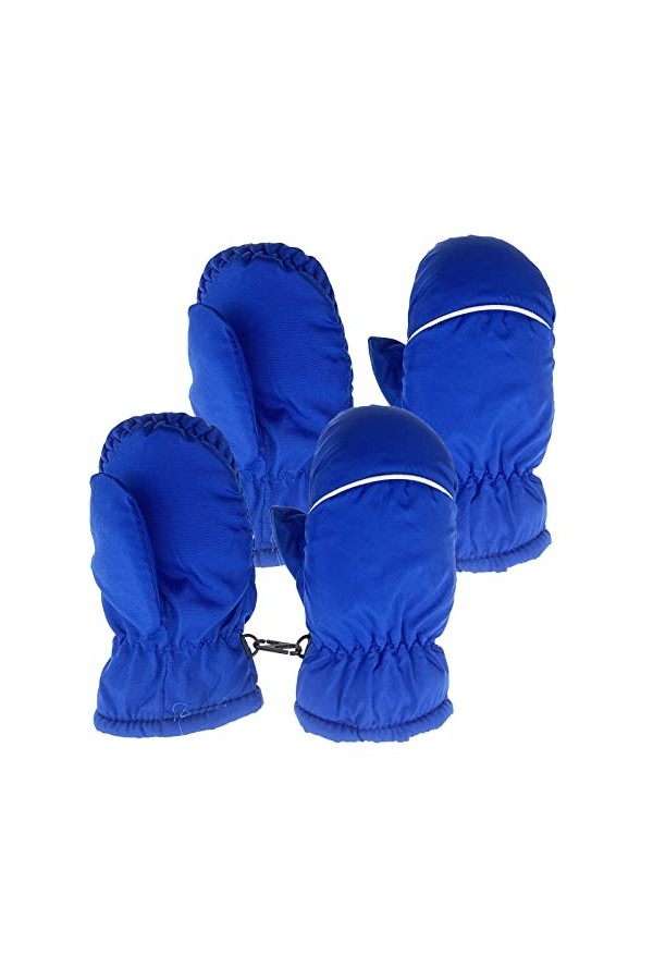 Gants imperméables dhiver Gants extérieur 2 Paires bébé garçons Enfants Chaud Filles Mitaines Enfants Ski Gants complets Gan