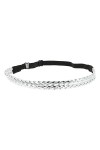 Bandeau Cheveux Femme PU Noir - Headband Tressé Double Original - Bandeau Fin élastique Taille réglable - Headband Mariage ou