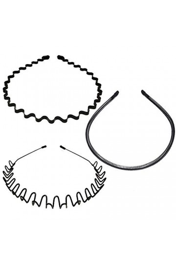 Witbicg Serre Tete Femme, 3 Pièces Serre Tete Bandeau Cheveux Homme Serre Tete, Headband Elastique Cheveux Serre Tête Convien