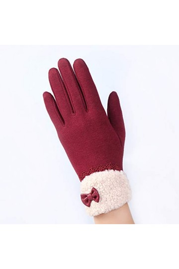 LUOXUEFEI Gants Dames Gants De Sport Femmes Hiver Chaud Doigt Complet Noir Écran Tactile Gants Mitaines