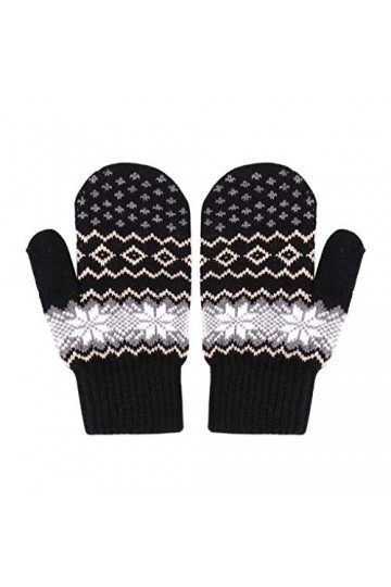 Femmes Dames Moufles Hiver Automne Gants Complets Tricoté Epais Chaud Mitaines Extérieur en Polaire Thermique Gloves Neige Sp