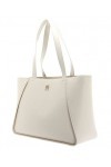Tommy Hilfiger Cabas Femme Sac TH Casual Tote Poches Intérieures, Beige Sugarcane , Taille Unique