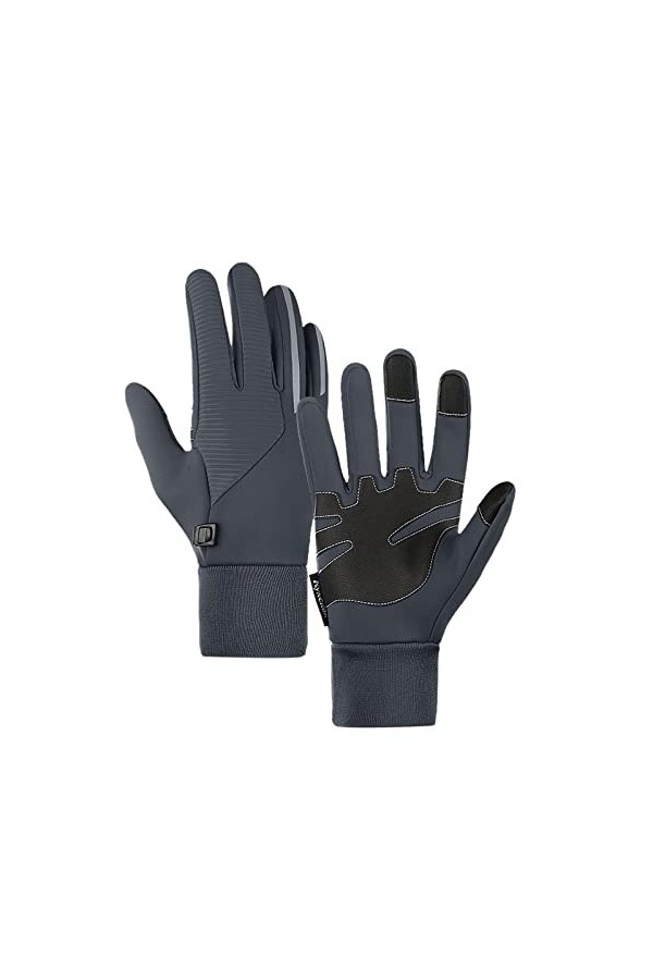 HANXIULIN Gants dhiver en laine pour femme avec doublure en polaire - Gants de cyclisme chauds - Moufles dhiver en laine - 