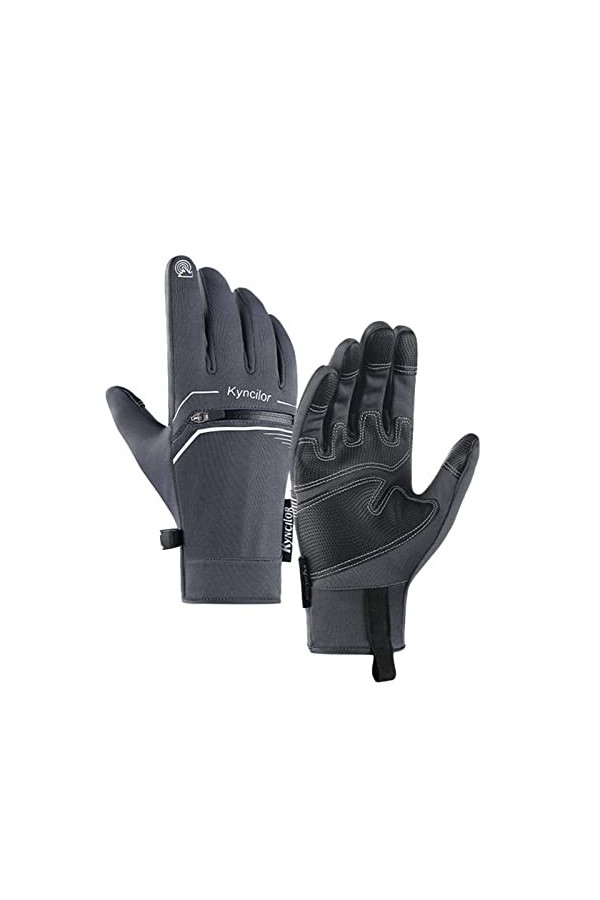 HANXIULIN Gants dhiver en laine pour femme avec doublure en polaire - Gants de cyclisme chauds - Moufles dhiver en laine - 