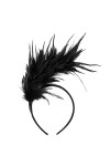 MWOOT Bandeau Plume Année 20, Flapper Bandeau 1920s Serre-tête Vintage Classique Partie à Thème Marriage Fascinator Feather H