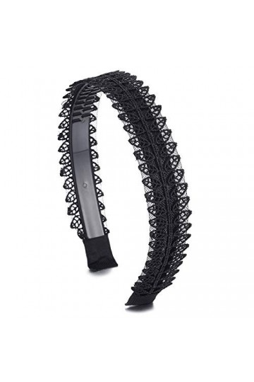 COOLSTEELANDBEYOND étincelant Noir Feuille Pétale Branche Dentelle Cheveux Peigne Cheveux Couronne Bandeau Bande Cheveux Fête