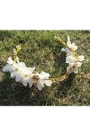 ROSENICE Couronne de Fleurs Blanche Bandeau Headband Serre Tête pour Femme