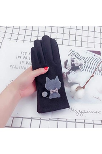 LUOXUEFEI Gants Femmes Hiver Plus Velours Épais Chaud Écran Tactile Mitaines Femmes Gants De Conduite