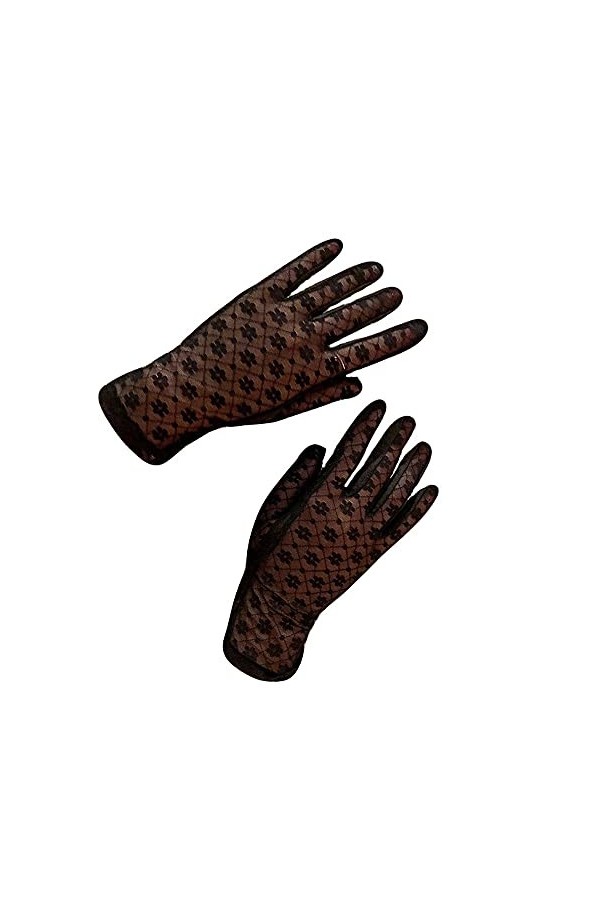 Yoaodpei Sumre crème solaire dété Gants de dentelle élastique Gant de femmes antidérapante rétro maille fine fine féminine é