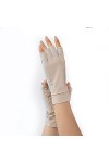 Yoaodpei Gants dété à demi-doigts Femmes Équitation Sunscreen Gants anti-ultraviolet, Gant de crème solaire à la conduite d