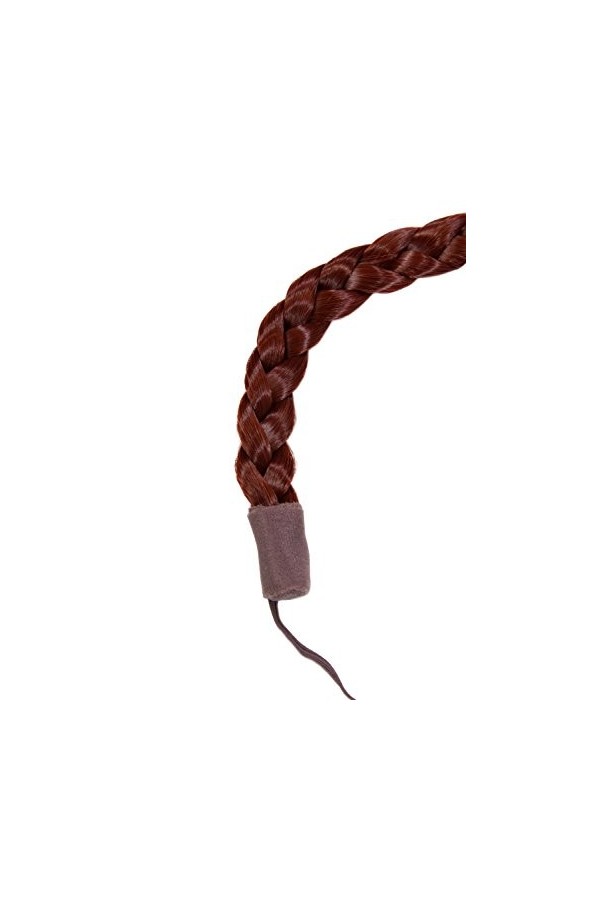 Postiche: serre-tête/bandeau, avec élastique, en cheveux synthétiques tressés, noir YZF-3080-1