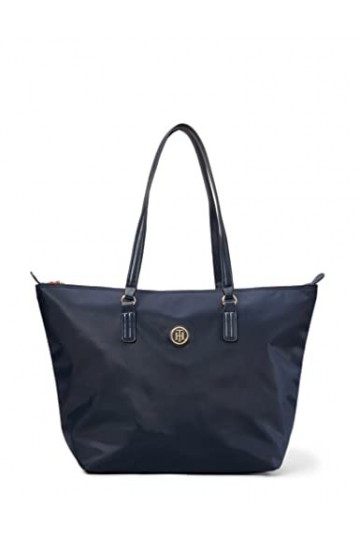 Tommy Hilfiger Poppy Tote, Sacs de plage femme, Blue Tommy Navy , 13x32x48 cm W x H L 