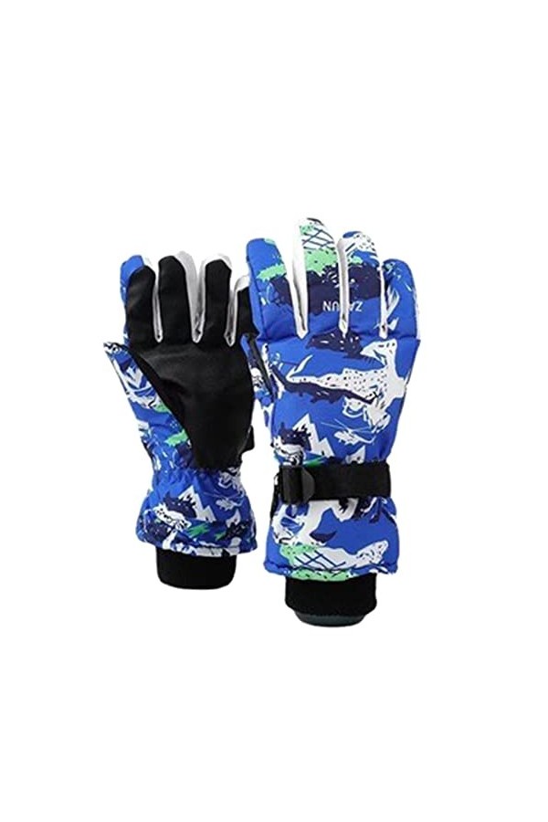 JIYAYUIX Gants de ski en coton pour homme et femme - Résistants au froid - Épais - Épais - Antidérapants - Imperméables - Bra
