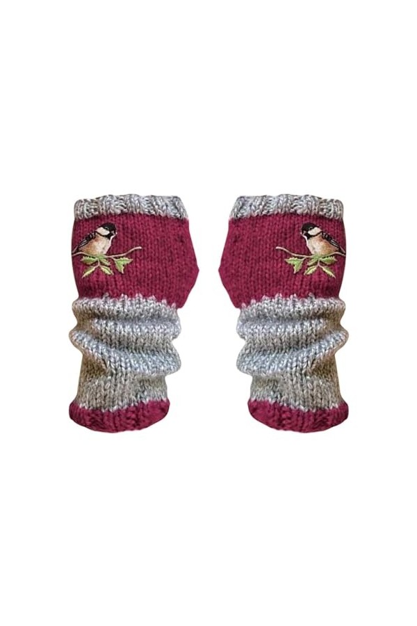 Gants tricotés sans doigts pour le cosplay - Manchettes extensibles en tricot - Pour lhiver et lautomne - Pour femme, c, 24