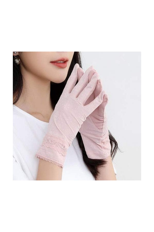 Yoaodpei Été Nouveaux Produits Gants de Dentelle élégante Silk Ice Silk Femmes légères cruche cruelle Crosse Solaire Eté Cond