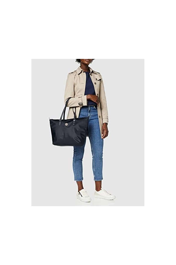 Tommy Hilfiger Poppy Tote, Sacs de plage femme, Blue Tommy Navy , 13x32x48 cm W x H L 
