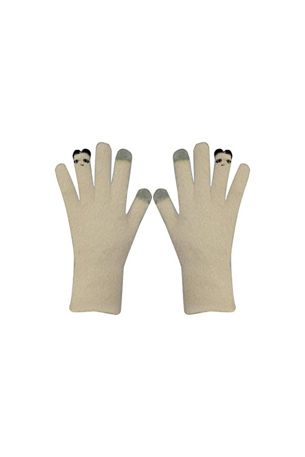 DondPO Gants Noir Femme, Chaud Plein Air Outdoor Gants Tricoté Gants Coupe-Vent Hiver Ski Gloves Gants Mitaine Mitaines Trico