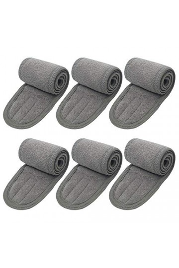 Lot de 10 bandeaux de spa pour femmes et filles pour le lavage, le bain et le sport Gris 