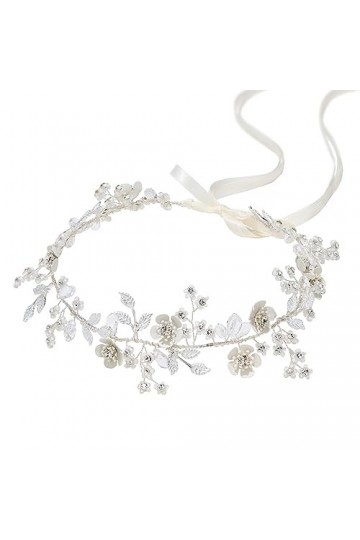 SWEETV argent strass bandeau de mariée, bandeau de mariage, casque de mariée, accessoires pour cheveux pour les mariées, demo