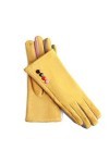 MAPPE Hiver Femme Simple Couche Chaud Cachemire Plein Finger Button Cyclisme Mitaines Femmes Daim en Cuir Écran Tactile Gants