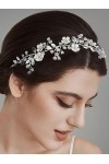 SWEETV argent strass bandeau de mariée, bandeau de mariage, casque de mariée, accessoires pour cheveux pour les mariées, demo